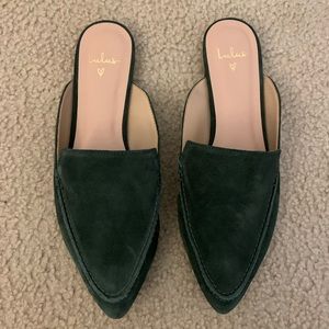 Lulu’s Green Mules. Never worn. Size 8